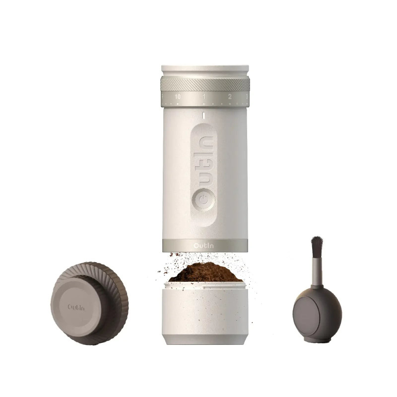 آسیاب قهوه شارژی فاینو (سفید ماسه سنگی) - Fino Portable Electric Coffee Grinder (Sandstone White)