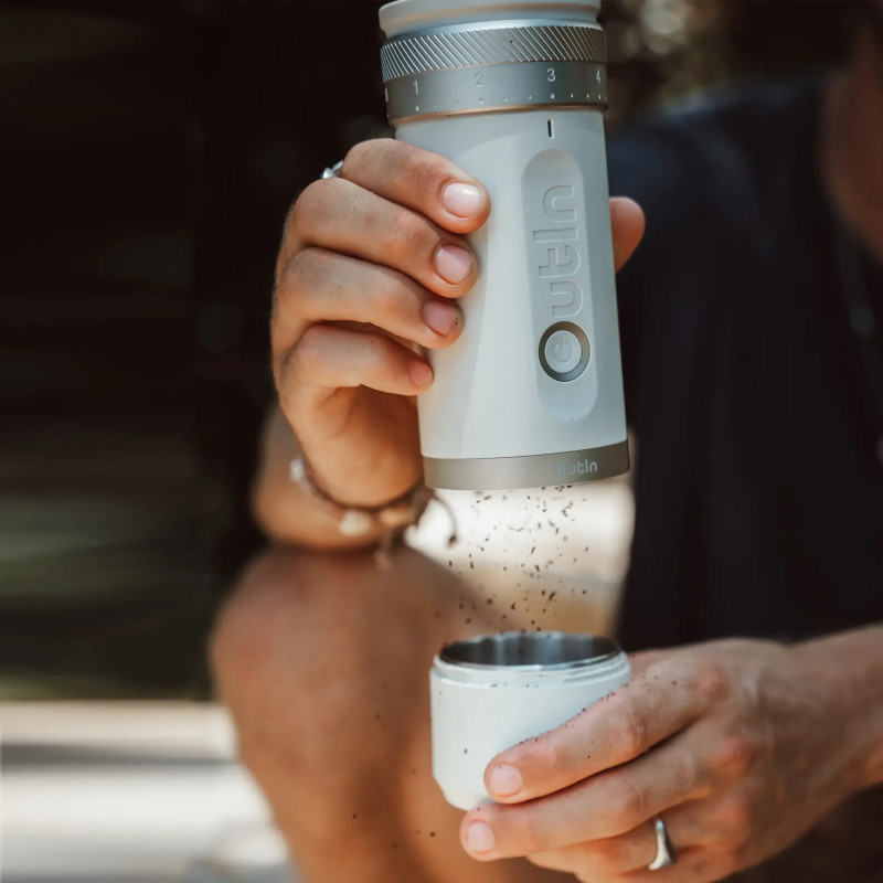 آسیاب قهوه شارژی فاینو (سفید ماسه سنگی) - Fino Portable Electric Coffee Grinder (Sandstone White)